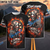 BlueJose Darts Grim Reaper Flame Dartboard Dark Style Personalized Name, Team Name Unisex Shirt (4 Colors)