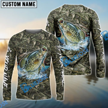 Bluejose Crappie Fishing Camouflage Custom Name Shirts