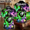 BlueJose Billiards Ball 8 & 9 & 10 Double Smoke Fire Reaper Personalized Name Shirt (4 Colors)