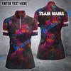 BlueJose Bowling Neon Cat Customized Name, Team Name 3D Shirt