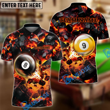 BlueJose Billiards Ball 8&9 Shoot And Destroy Personalized Name Shirt (4 Colors)