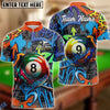 BlueJose Billiards Ball 8 & Ball 9 Graffiti Street Personalized Name Shirt