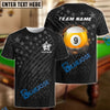 BlueJose Billiards Ball 8 And 9 Fire Black US Flag Personalized Shirt (2 Colors)