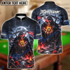 BlueJose Billiards Ball 8 Dark Ember Reaper Personalized Name Shirt (4 Colors)