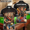 BlueJose Billiards Vintage Billiards Pin-Up Lady Personalized Shirt
