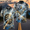 BlueJose Darts Super Thunder Strike Multicolor Options Personalized Name Shirt (6 Colors)