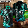 BlueJose Billiards Flame Grim Reaper Holding 8 Ball Personalized Name, Team Name Unisex Shirt (4 Colors)