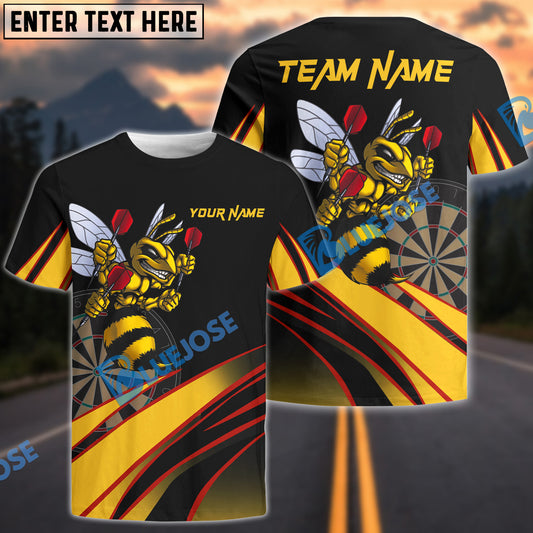 BlueJose Darts Bee Personalized Name, Team Name Shirt