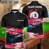 BlueJose Billiards 8 Ball Black and Pink Customized Name, Team Name Unisex Shirt