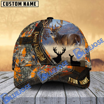 BlueJose Deer Hunting Orange Camouflage Personalized Cap