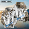 BlueJose Fish Reaper Fishing Camouflage Shirts Custom Name 3D Shirts