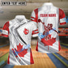 BlueJose Bowling And Pins Canada Style Personalized Name 3D Shirts