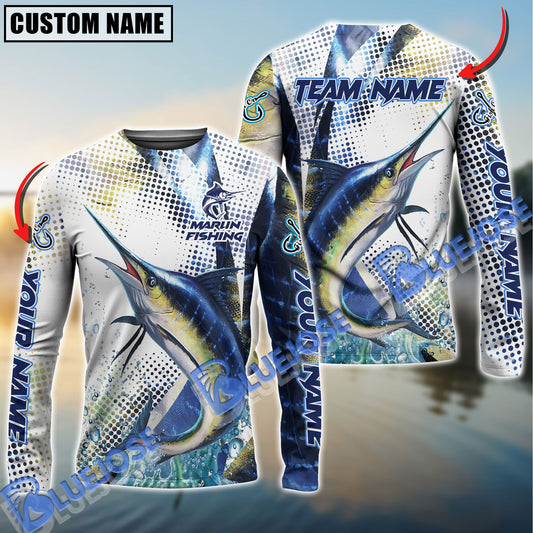 BlueJose Marlin Water Sport Jersey Custom Name & Team Name Shirts