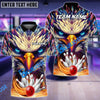 BlueJose Bowling Eagle Color Premium Customized Name, Team Name 3D Shirt