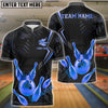 BlueJose Bowling And Pins Dotted Golden Crown King Multicolor Options Personalized Name, Team Name 3D Shirt (4 Colors)