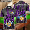BlueJose Billiards Ball 8,9 And 10 Monster Claw Personalized Name Shirt (4 Colors)