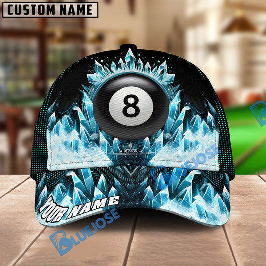 BlueJose Billiards 8-Ball Stone Personalized Name Cap