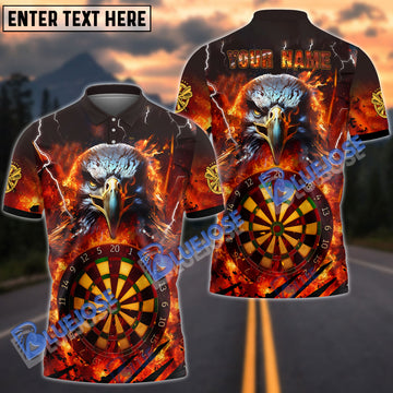 BlueJose Dart Flame Eagle 2 Personalized Name 3D Shirt