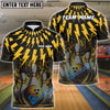 BlueJoses Bowling And Pins Thunder Rain Flame Customized Name 3D Shirt ( 6 Colors)