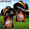 BlueJose Golf Fire Light Customized Name, Team Name 3D Shirts (6 Colors)