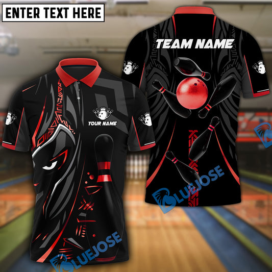 BlueJose Bowling And Pins Black Panther Pro Multicolor Customized Name 3D Shirt (6 Colors)