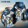 BlueJose Tuna Fishing Blue Flame Sport Custom Name & Team Name Shirts