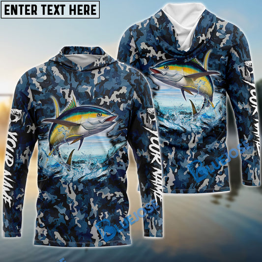 Bluejose Tuna Fishing Camouflage Custom Name Shirts