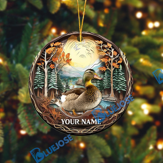 Custom Duck Customized Hunting Shape Acrylic Ornament