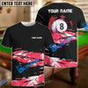 BlueJose Billiards 8 Ball Black and Pink Customized Name, Team Name Unisex Shirt