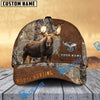 BlueJose Hunting Moose Leather Pattern Multicolor Personalized Cap