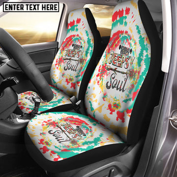 BlueJose Jeepsy Soul Tie Dye Art Automotive Car Seat Cover