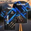 BlueJose Darts Metalic Style Personalized Name, Team Name Shirt (4 Colors)