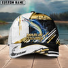 BlueJose Fishing Hook Graphic & Jumping Fish Art Personalized Cap (Tuna, Marlin, Mahi-Mahi, Pike, Bass, Walleye, Trout, Crappie)