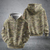 BlueJose Premium Personalized US Veteran Zip Hoodie