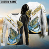 Bluejose Crappie Fishing Black Golden Hook Name & Team Name 3D Shirts