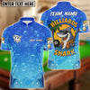 BlueJose Billiards Ball 8 Funny Cartoon Shark, Bubble Design Personalized Name Shirt (4 Colors)