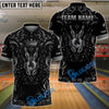 BlueJose Bowling And Pins King Gold Crown Royal Style Customized Name, Team Name 3D Shirt (6 Colors)