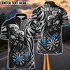 BlueJose Darts Skull Maori Dartboard Golden Gradient Style Multicolor Options Personalized Name Shirt (6 Colors)