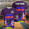 BlueJose Bowling And Pins Motivational Never Give Up Style Customized Name, Team Name 3D Shirt (4 Colors)