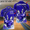 BlueJose Bowling And Pins Super Strong Throw Customized Name Shirt For Kids(4 Colors)
