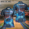BlueJose Bowling Lightning American Flag Customized Name, Team Name 3D Shirt