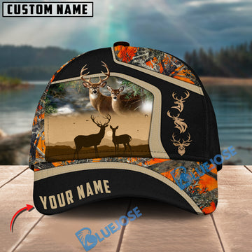 BlueJose Premium Couple Deer Hunting Buck& Doe Collab Artist Classic Personalized Cap