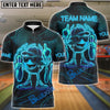 BlueJose Bowling Neon Flame Customized Name, Team Name 3D Shirt (4 Colors)