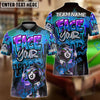 BlueJose Billiards 8 Ball Graffiti Street Art Face Your Fear Style Personalized Name, Team Name Unisex Shirt (4 Colors)