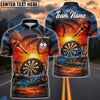 BlueJose Darts Sunset Tropical Personalized Name Shirt
