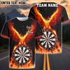 BlueJose Darts Rebirth Flame Phoenix Personalized Name, Team Name 3D Shirt (4 Colors)