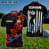 BlueJose Golf Fallen Leaves Customized Name, Team Name 3D Shirts (4 Colors)