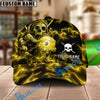 BlueJose Billiards Skull Fire Personalized Name Cap (5 colors)