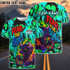 BlueJose Darts Fear The Bull Graffiti Style Customized Name, Team Name 3D Shirt (4 Colors)