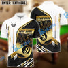 BlueJose Billiards 9-Ball Pool Champion Golden Personalized Name & Team Name Shirt (4 Colors)
